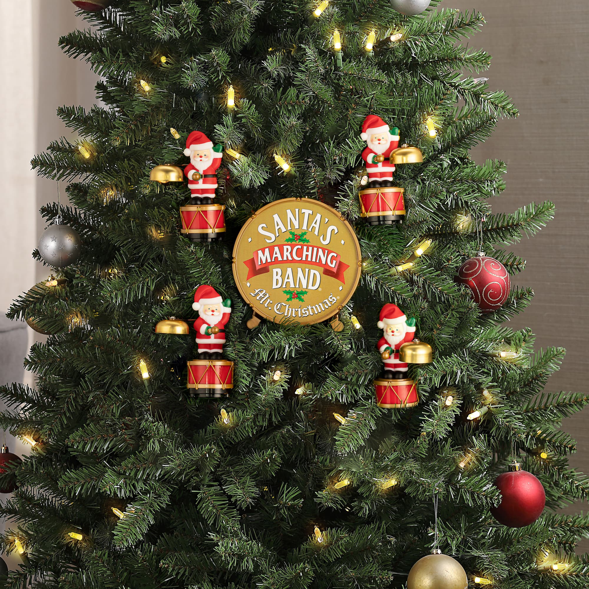 Mr. Christmas 6" Animated Santas Marching Band